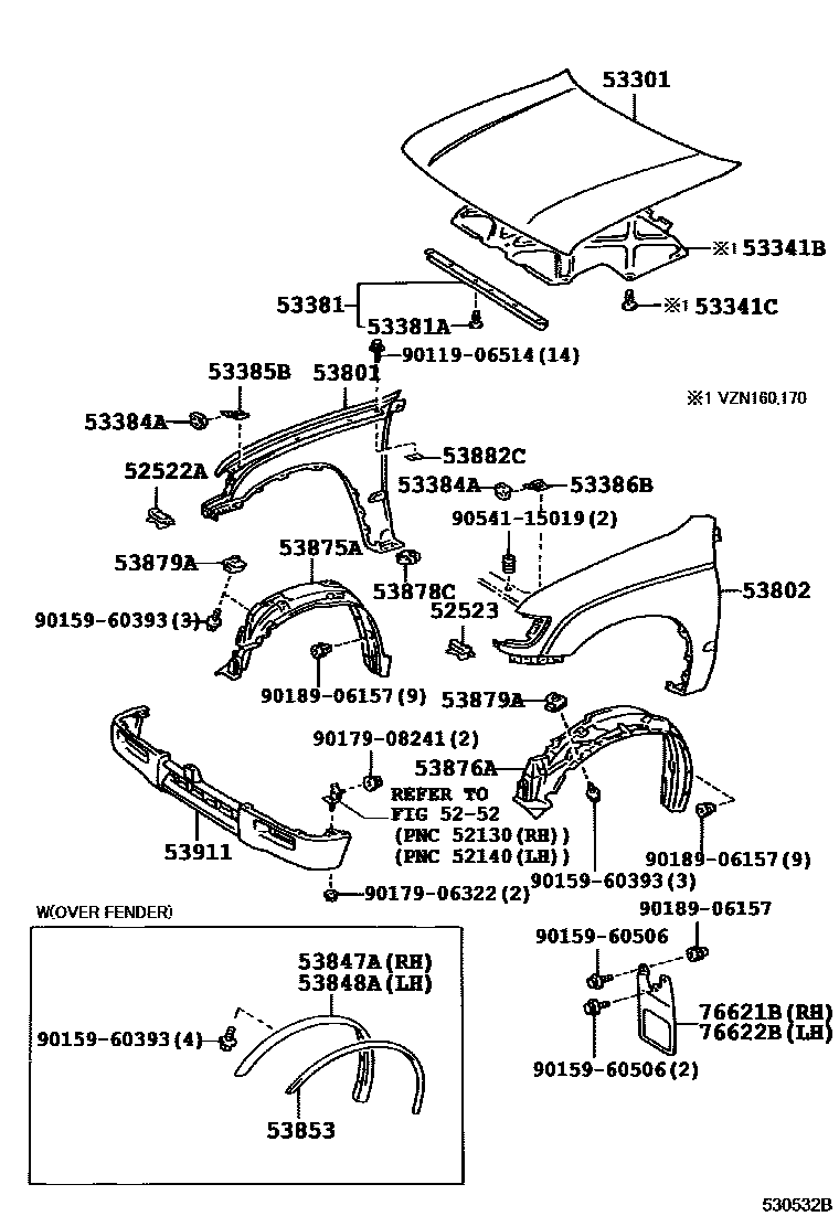 5353 — HOOD & FRONT FENDER