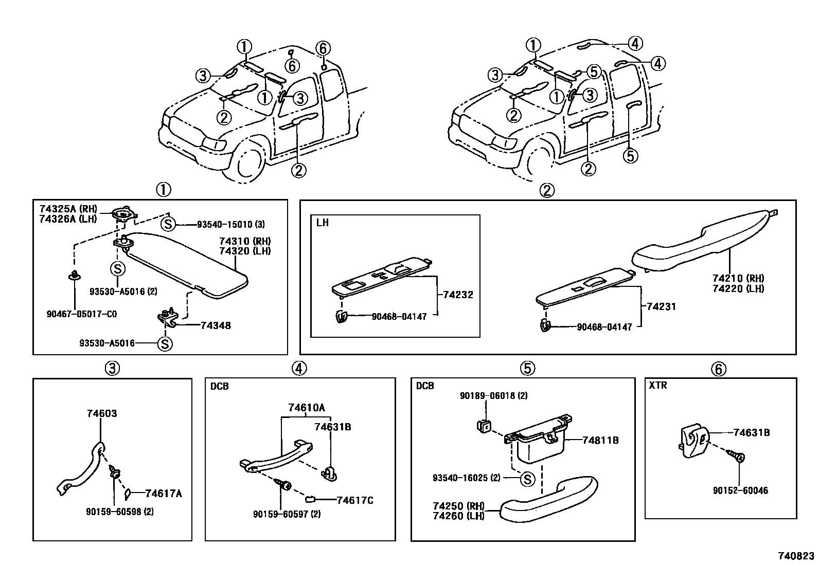 7451 — ARMREST & VISOR