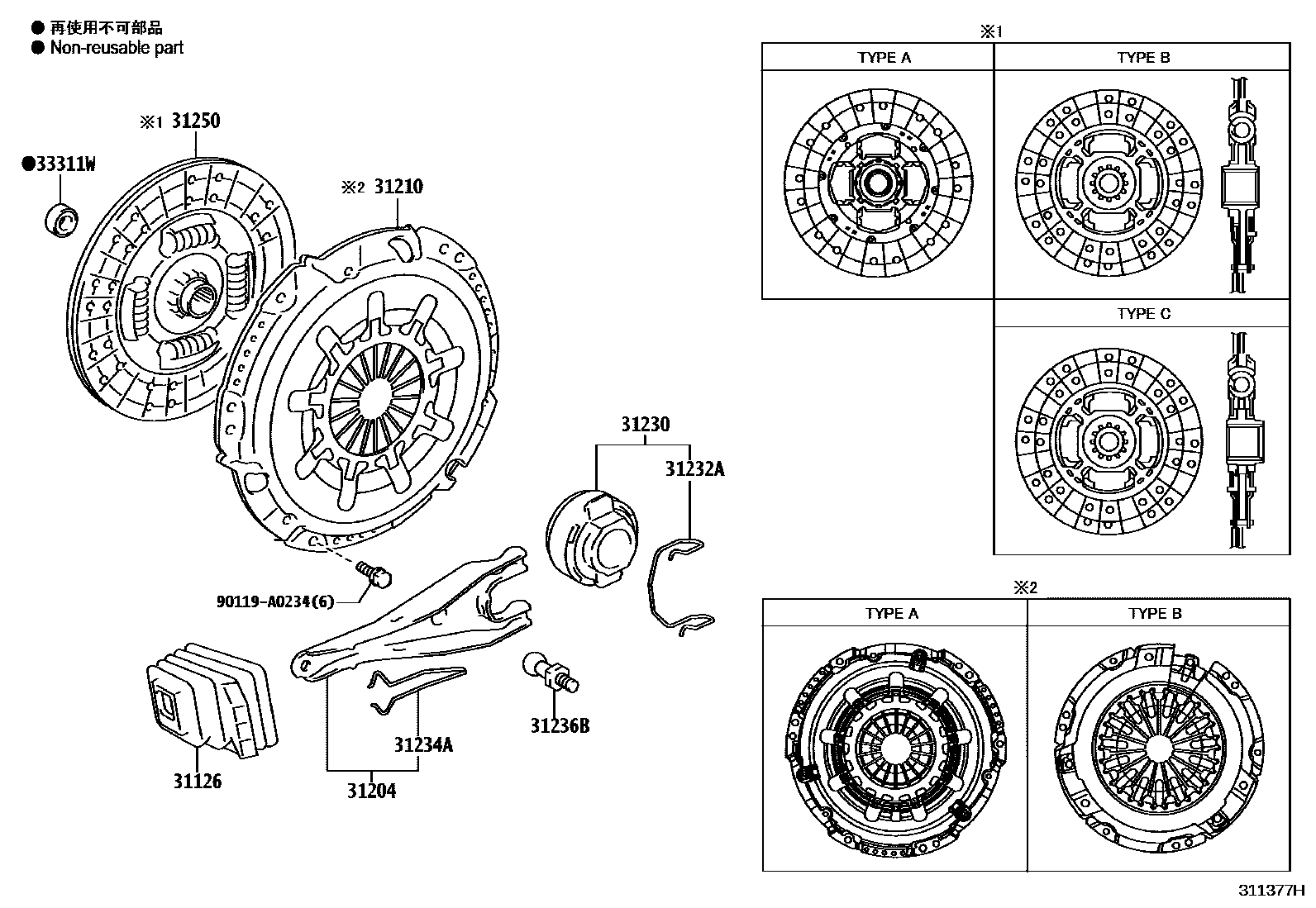 3101 — CLUTCH & RELEASE FORK