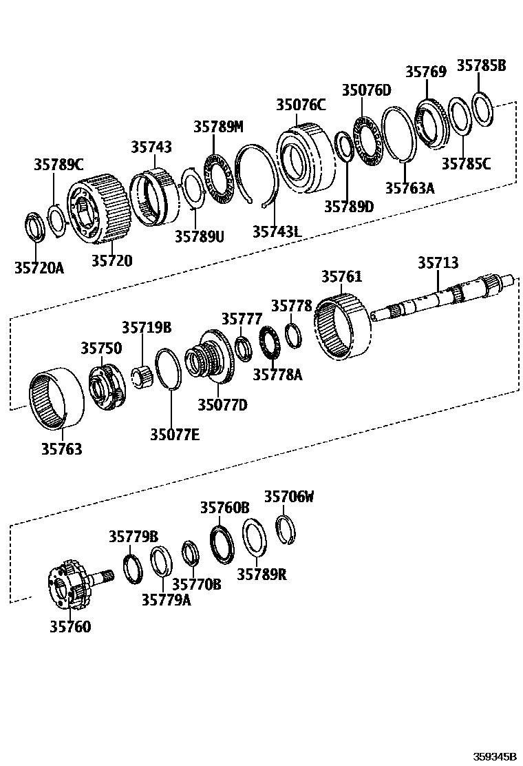 3510 — PLANETARY GEAR, REVERSE PISTON & COUNTER GEAR(ATM)