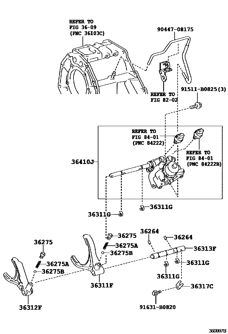 3611 — TRANSFER LEVER & SHIFT ROD