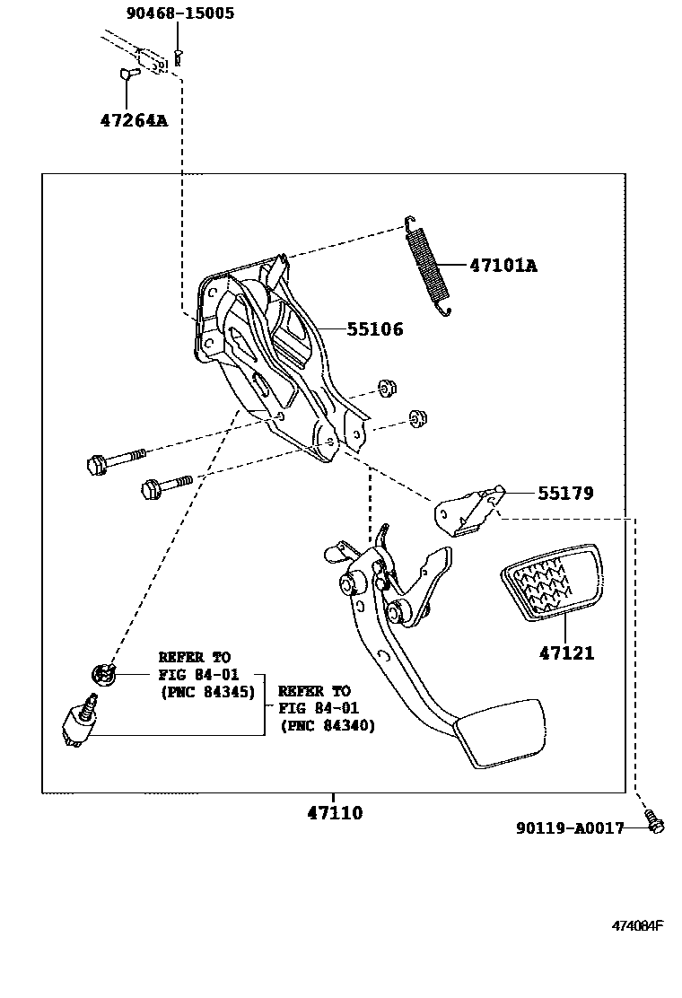 4701 — BRAKE PEDAL & BRACKET