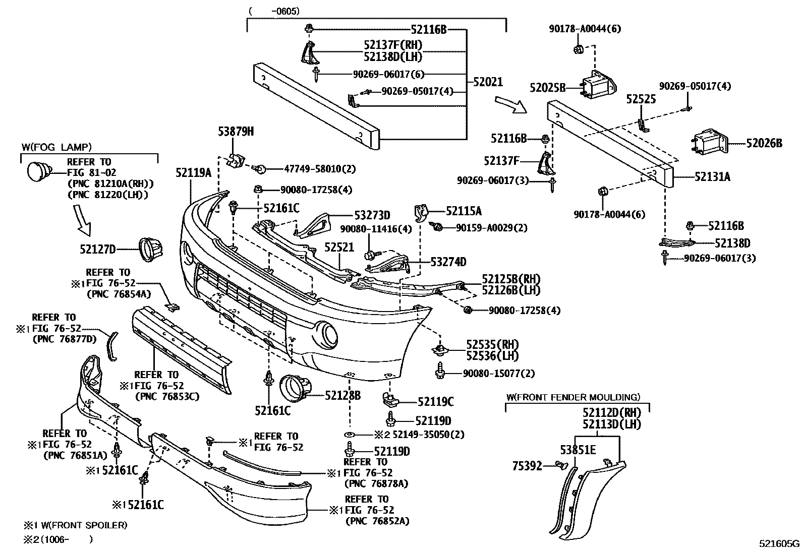 5252 — FRONT BUMPER & BUMPER STAY