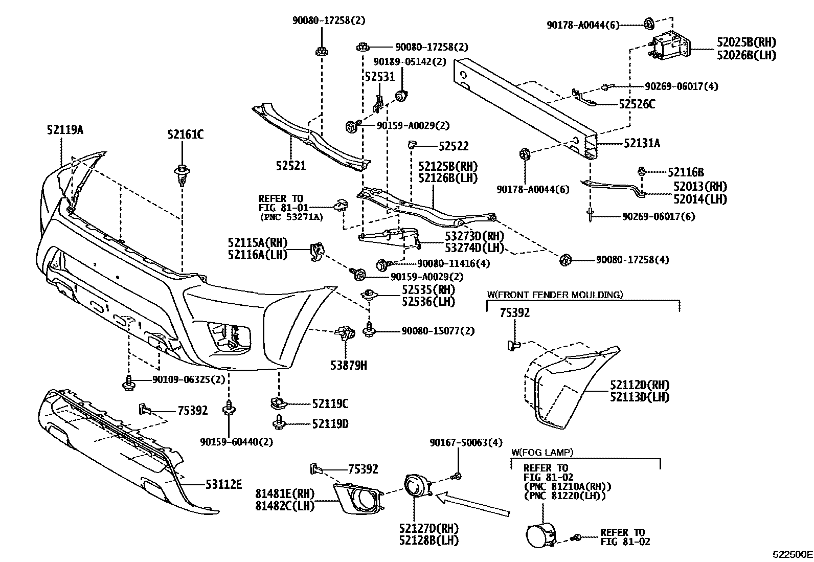 5252 — FRONT BUMPER & BUMPER STAY