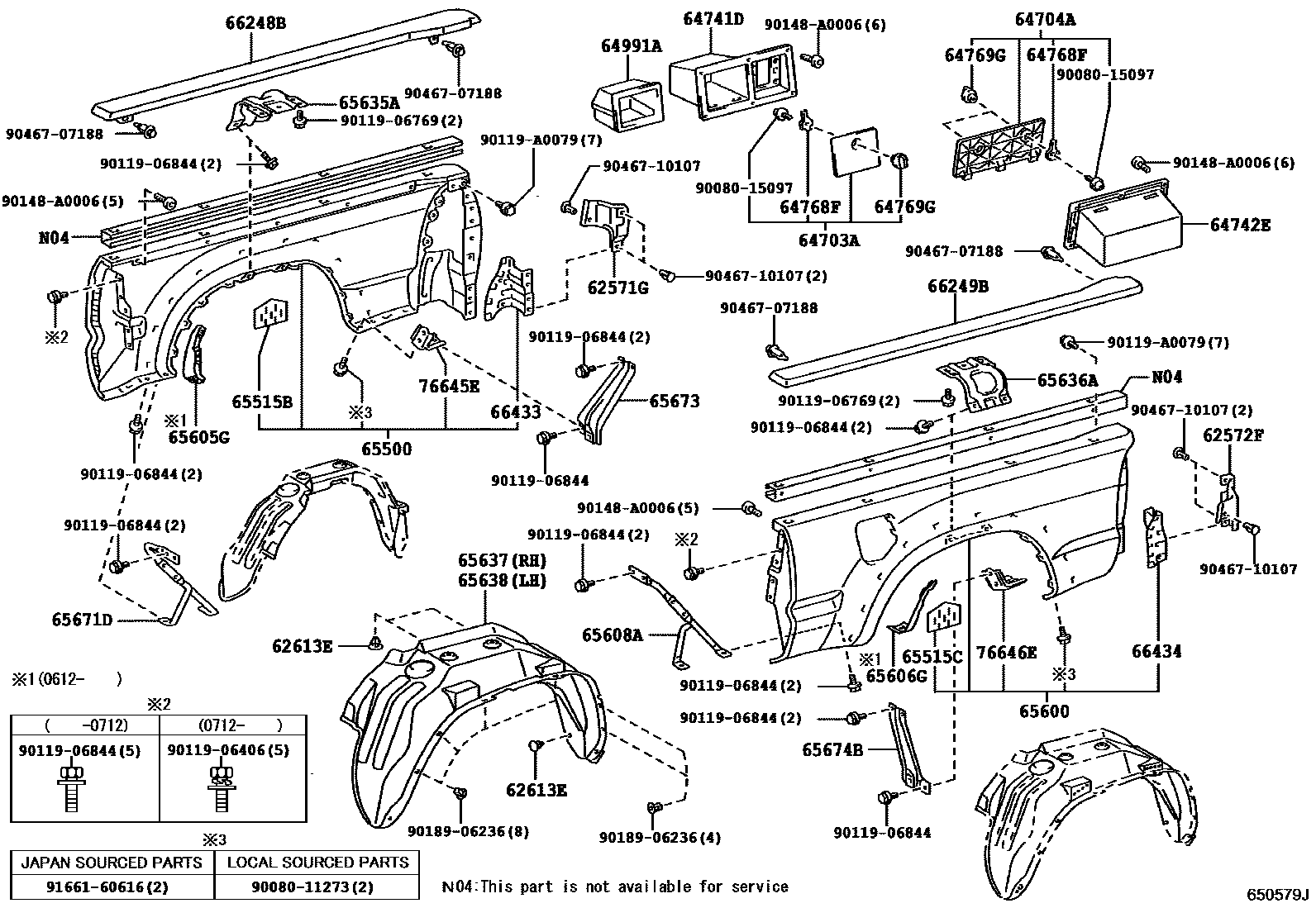 6554 — REAR BODY SIDE PANEL