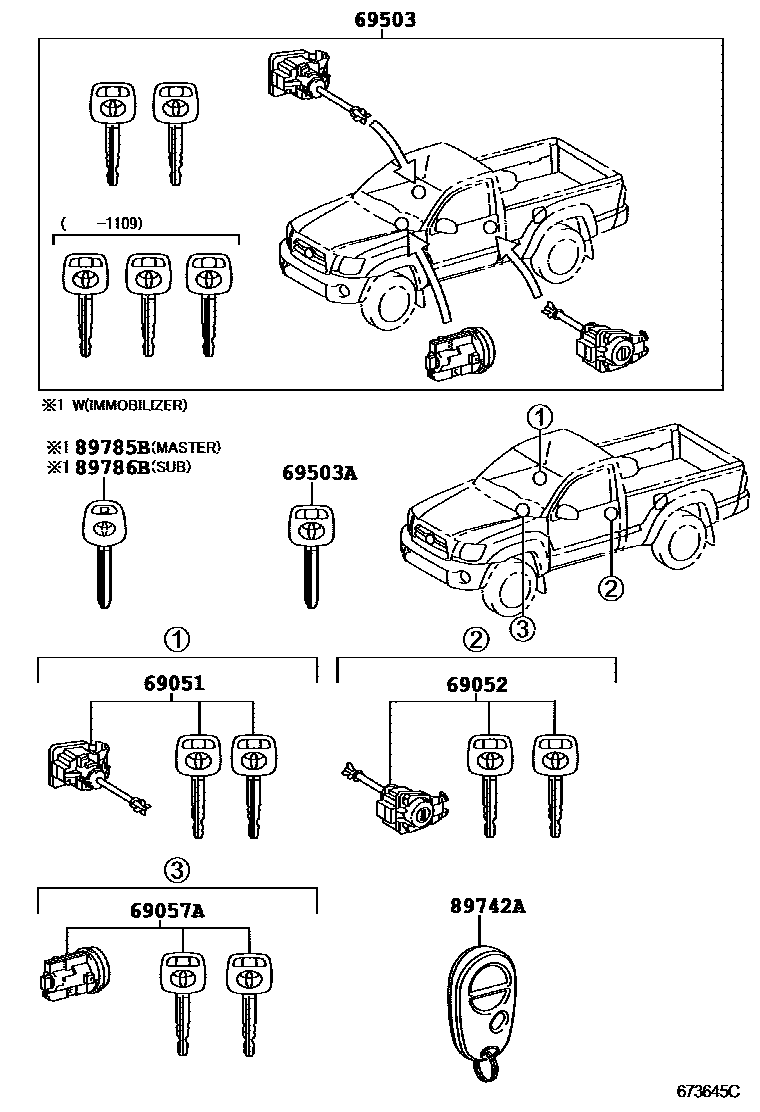 6765 — LOCK CYLINDER SET