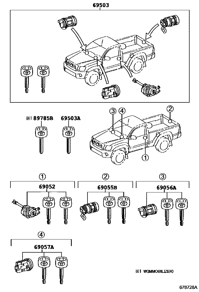 6765 — LOCK CYLINDER SET