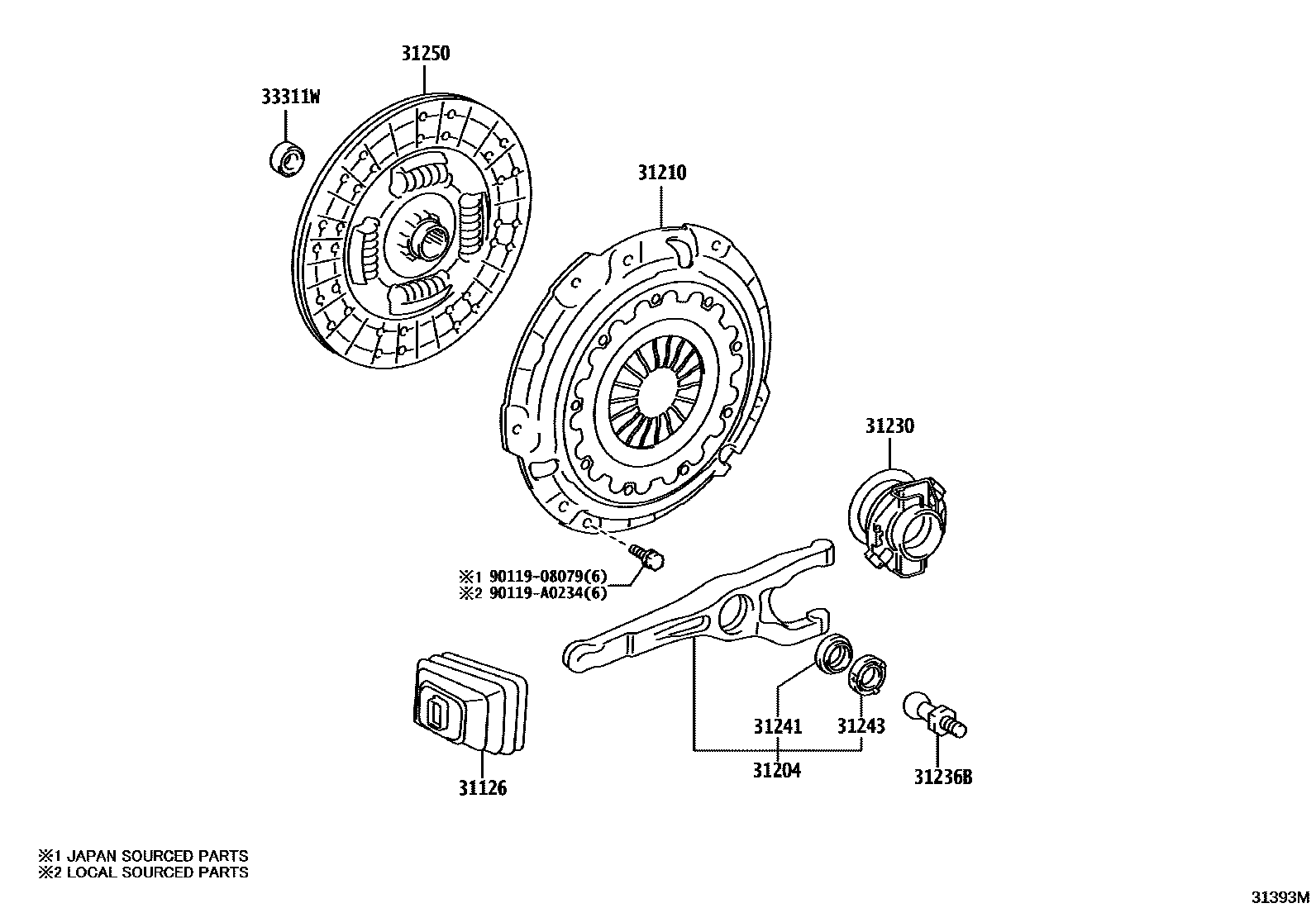 3101 — CLUTCH & RELEASE FORK