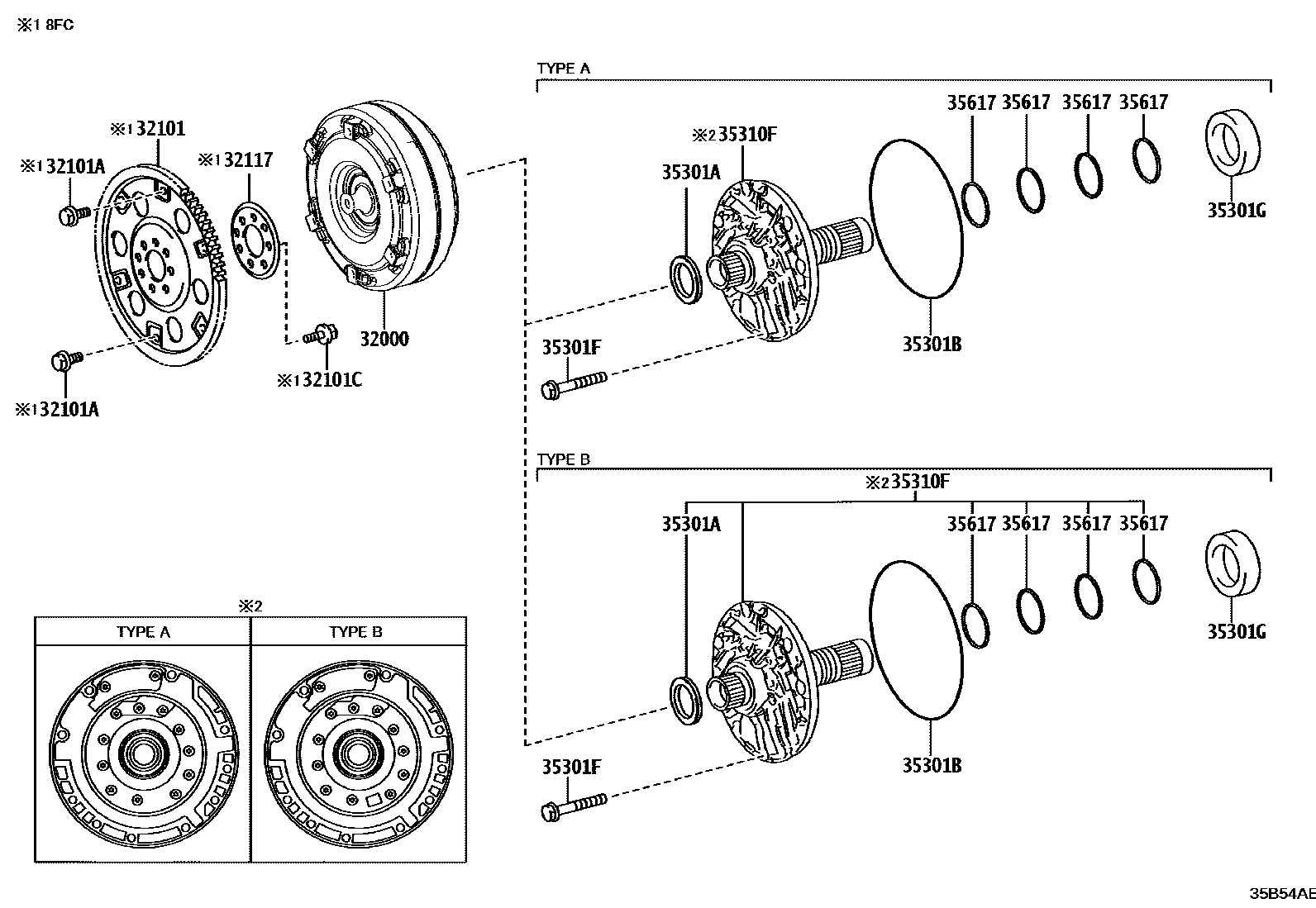 3502 — TORQUE CONVERTER, FRONT OIL PUMP & CHAIN (ATM)