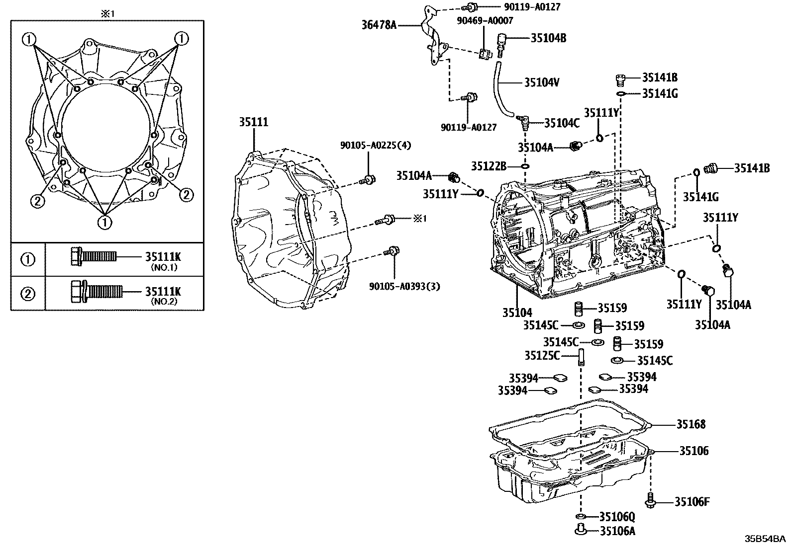 3503 — TRANSMISSION CASE & OIL PAN (ATM)