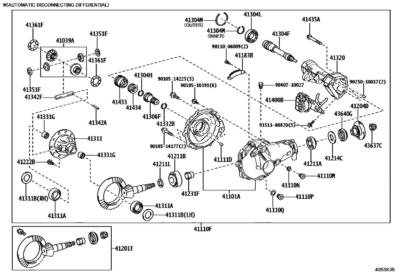 4301 — FRONT AXLE HOUSING & DIFFERENTIAL