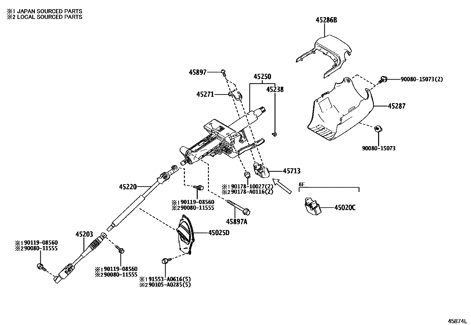 4501 — STEERING COLUMN & SHAFT