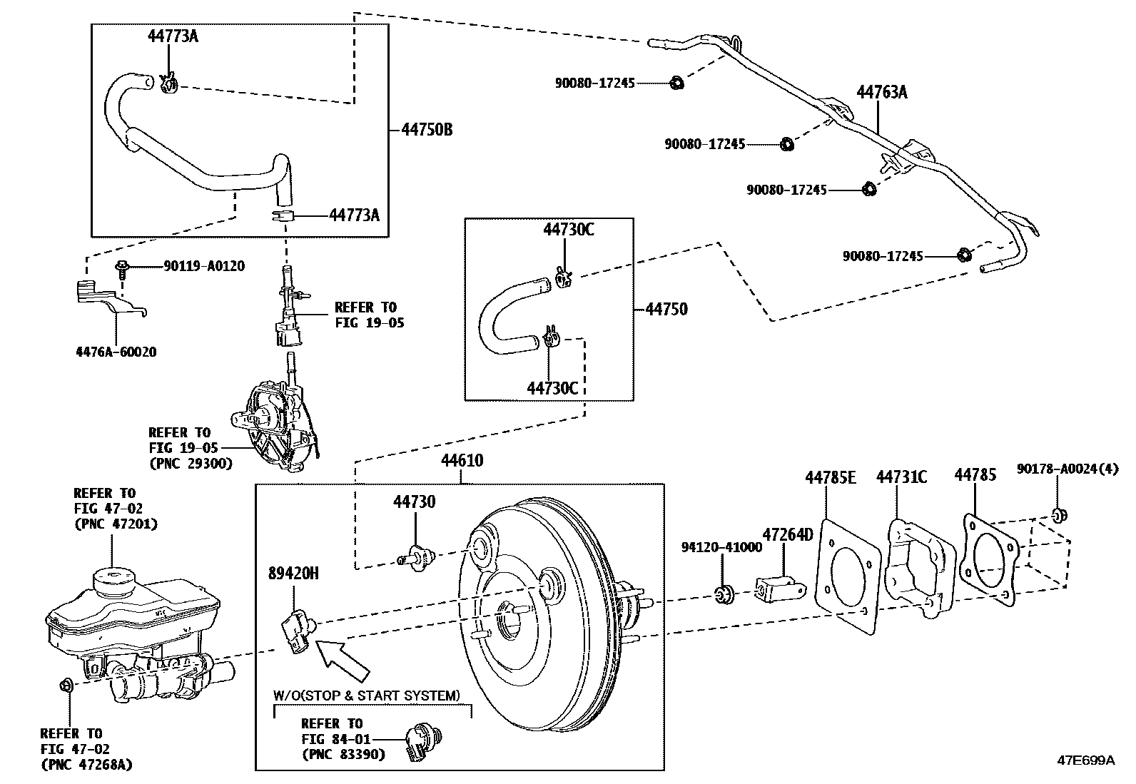 4703 — BRAKE BOOSTER & VACUUM TUBE