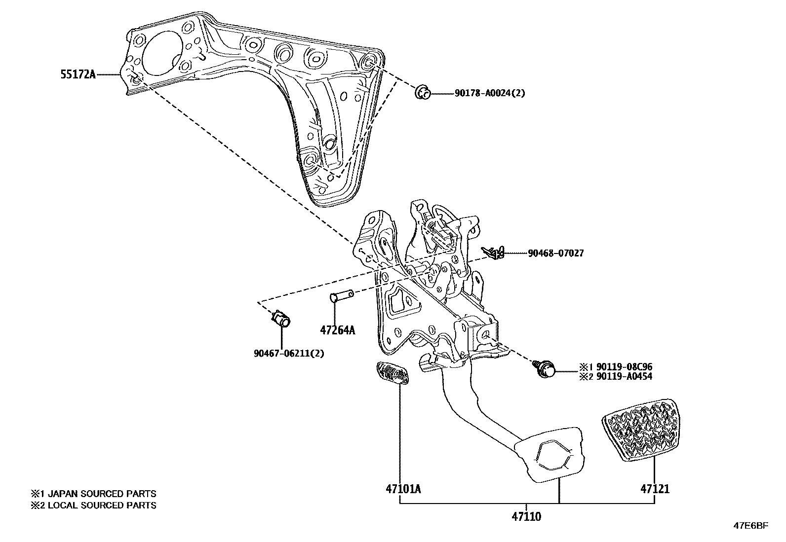 4701 — BRAKE PEDAL & BRACKET