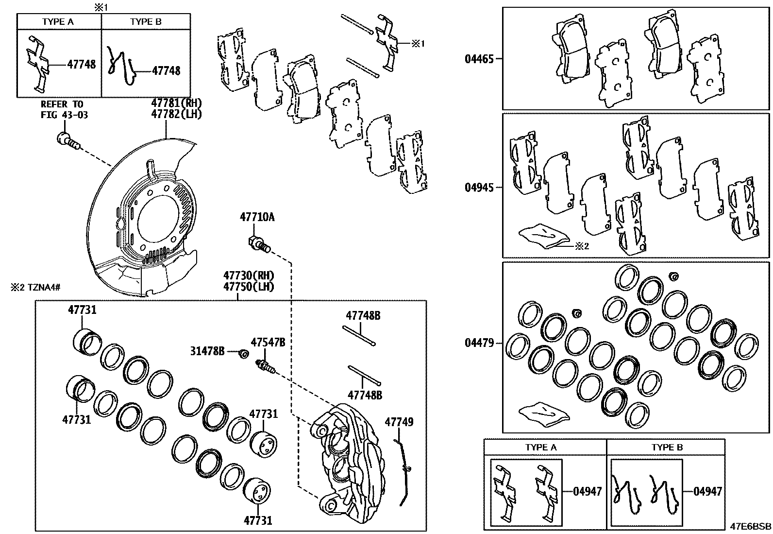 4705 — FRONT DISC BRAKE CALIPER & DUST COVER