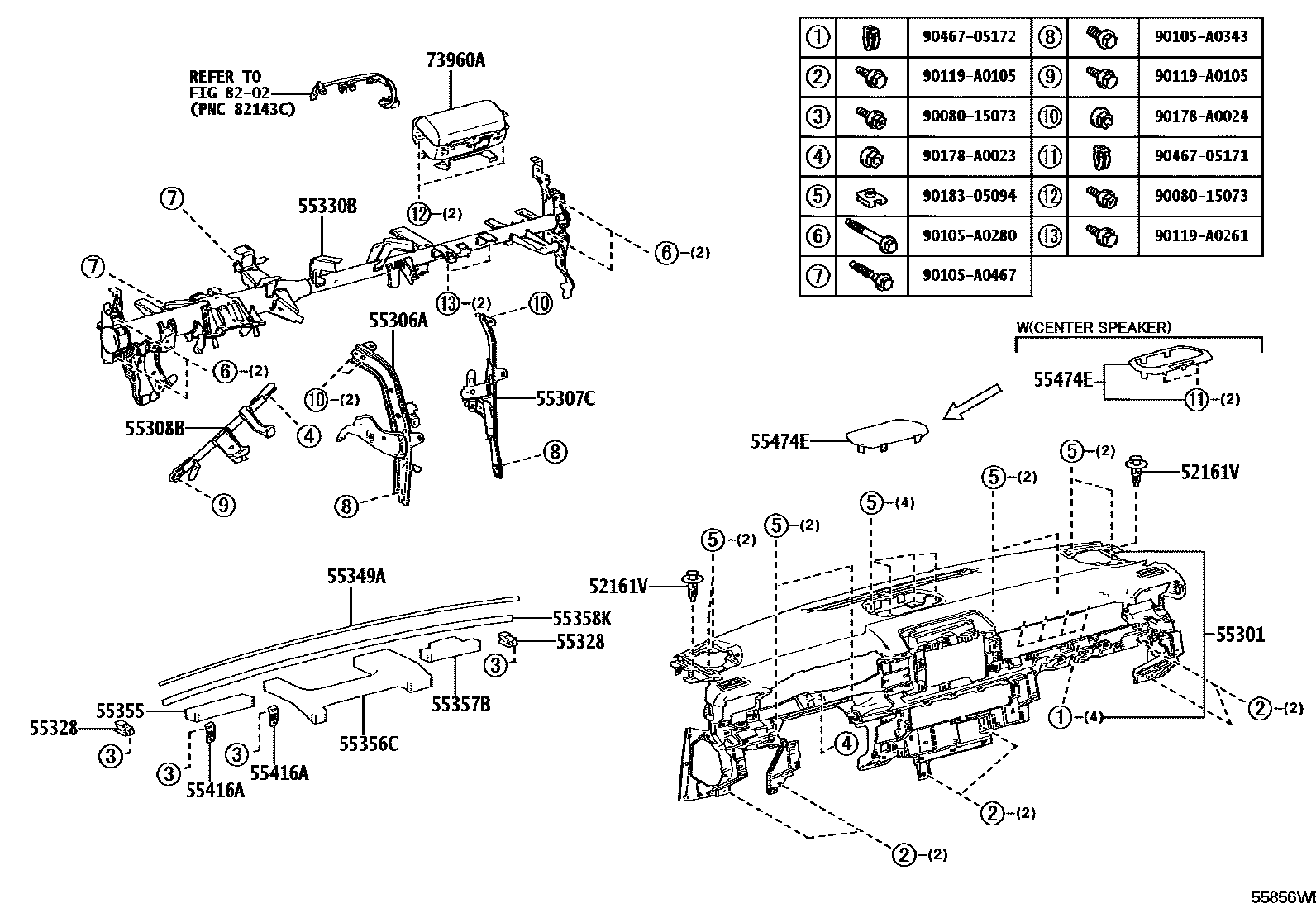 5551 — INSTRUMENT PANEL & GLOVE COMPARTMENT