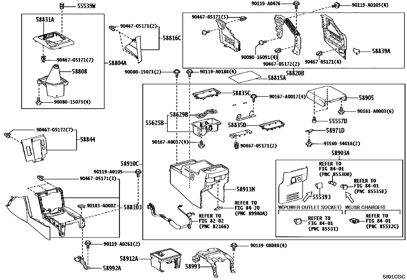 5855 — CONSOLE BOX & BRACKET