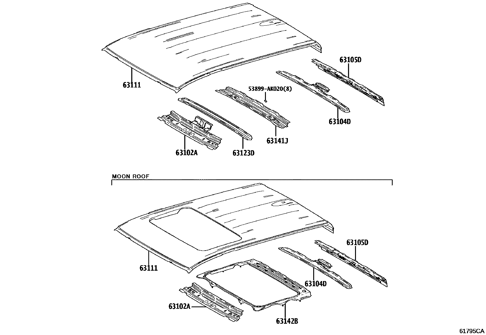 6153 — ROOF PANEL & BACK PANEL