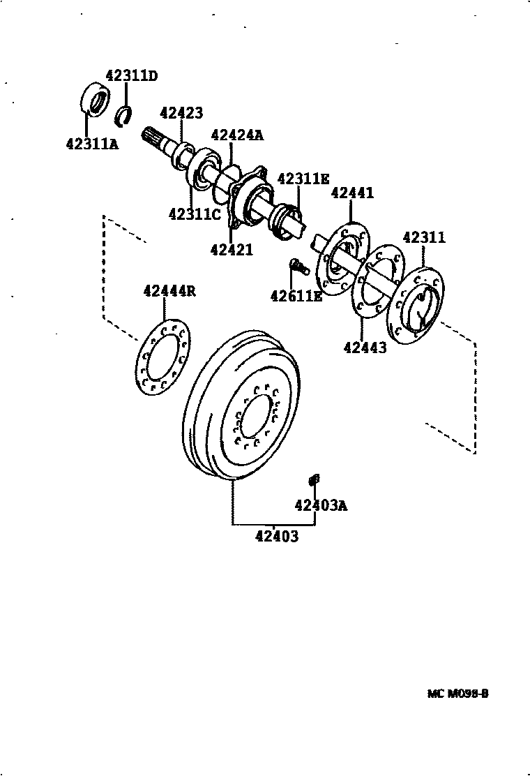 4102 — REAR AXLE SHAFT & HUB