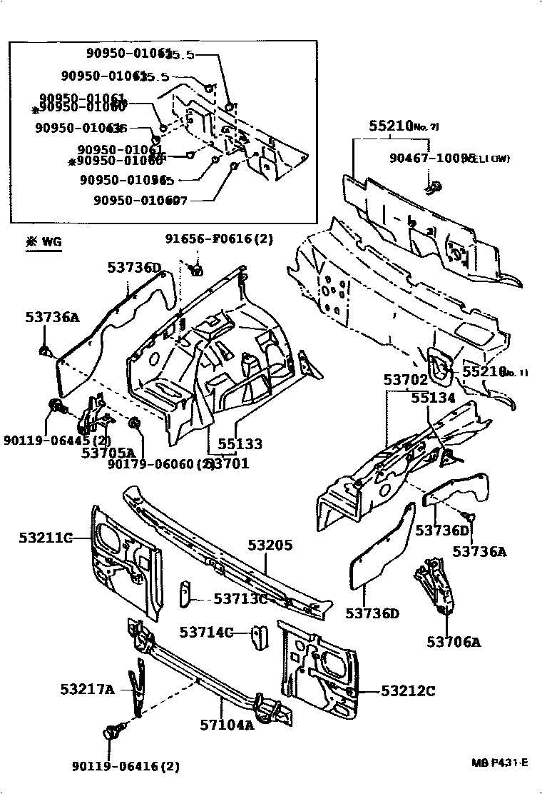 5355 — FRONT FENDER APRON & DASH PANEL