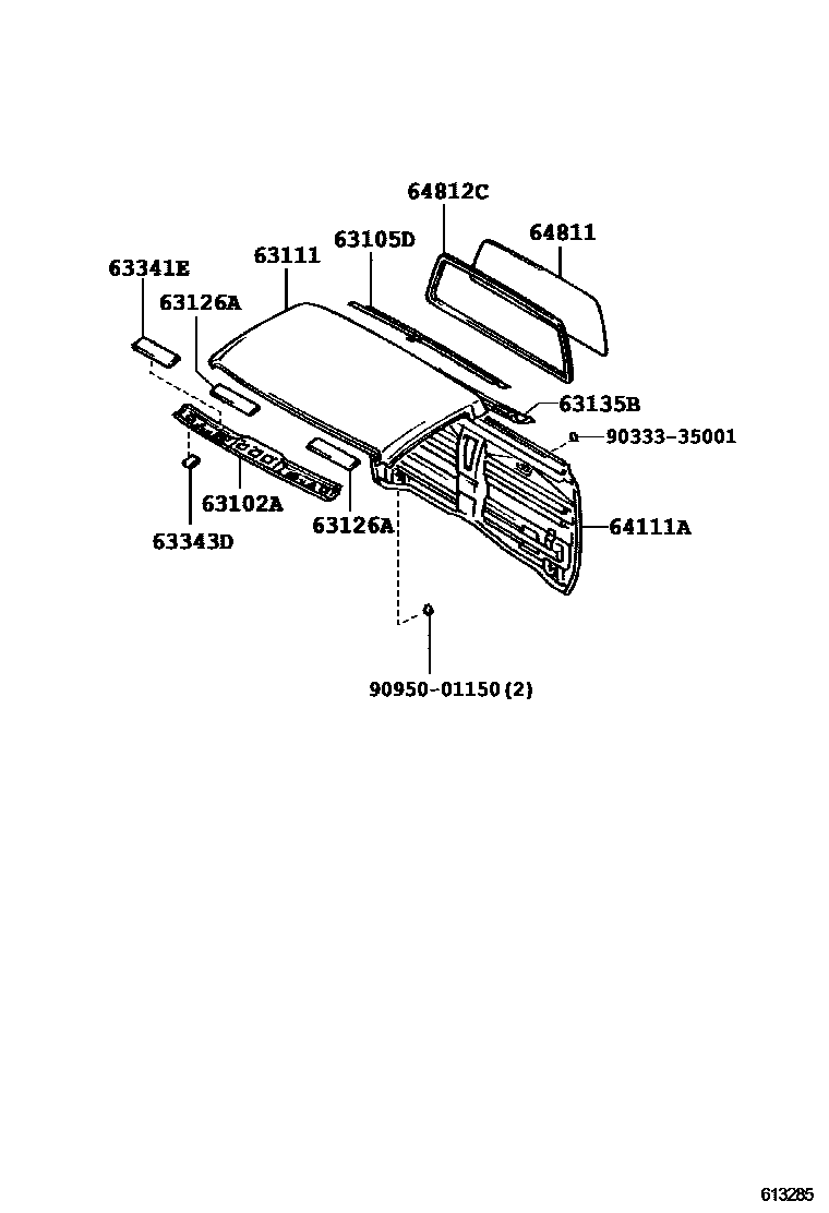 6153 — ROOF PANEL & BACK PANEL