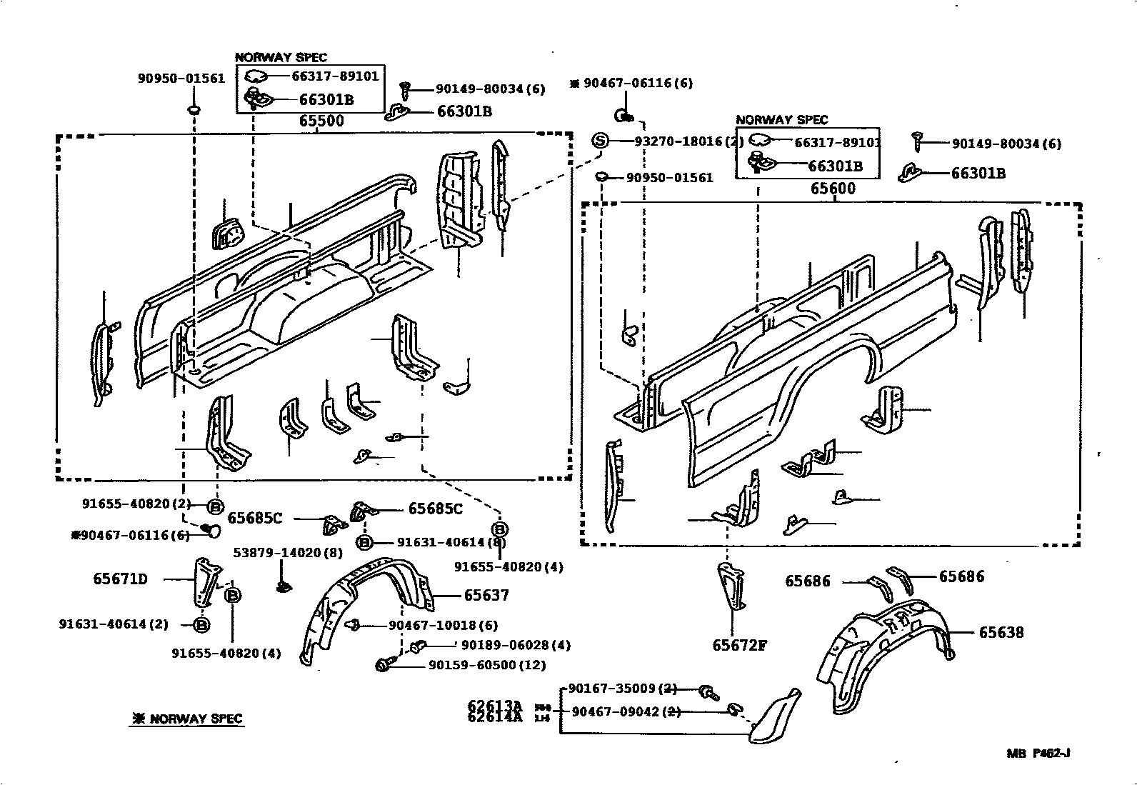 6554 — REAR BODY SIDE PANEL