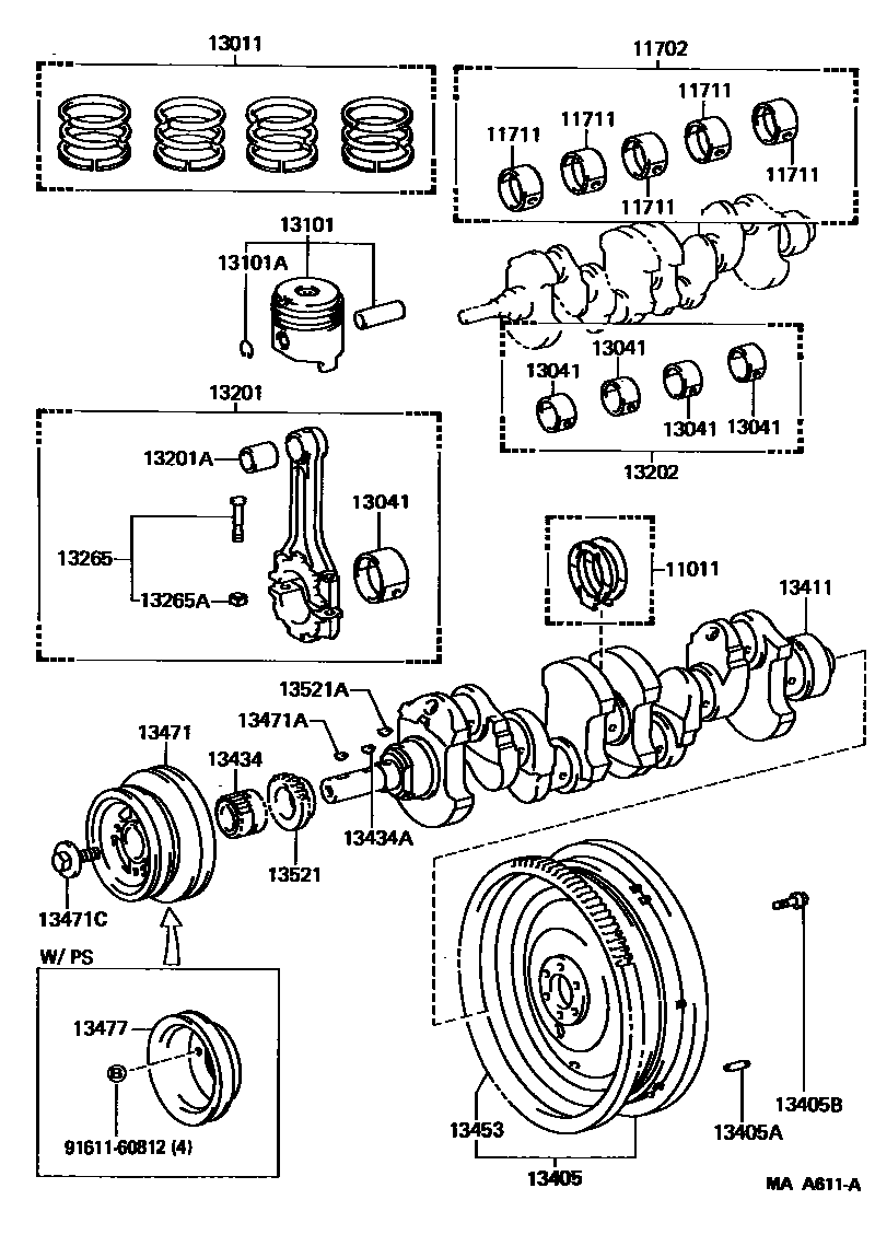 1301 — CRANKSHAFT & PISTON