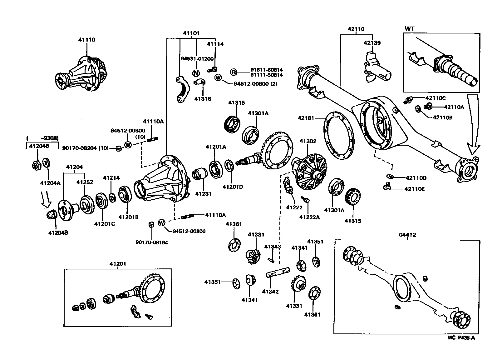 4101 — REAR AXLE HOUSING & DIFFERENTIAL