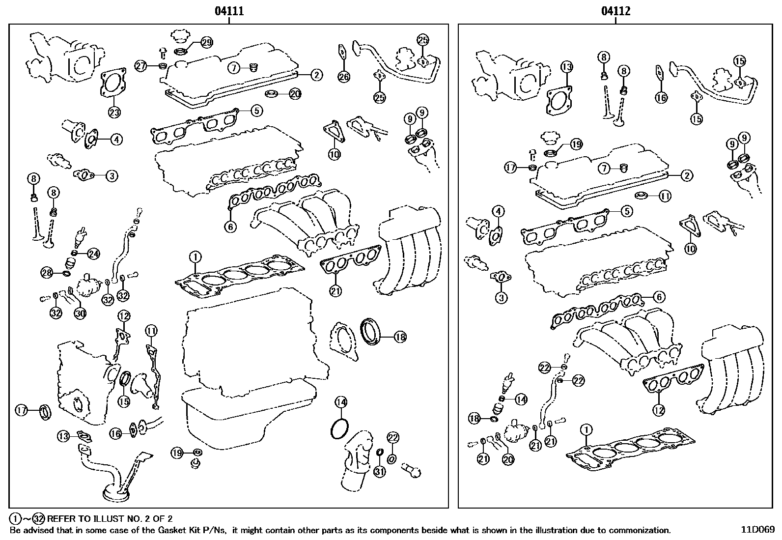 1103 — ENGINE OVERHAUL GASKET KIT