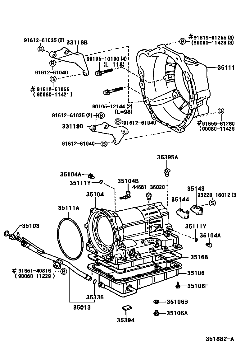 3503 — TRANSMISSION CASE & OIL PAN (ATM)