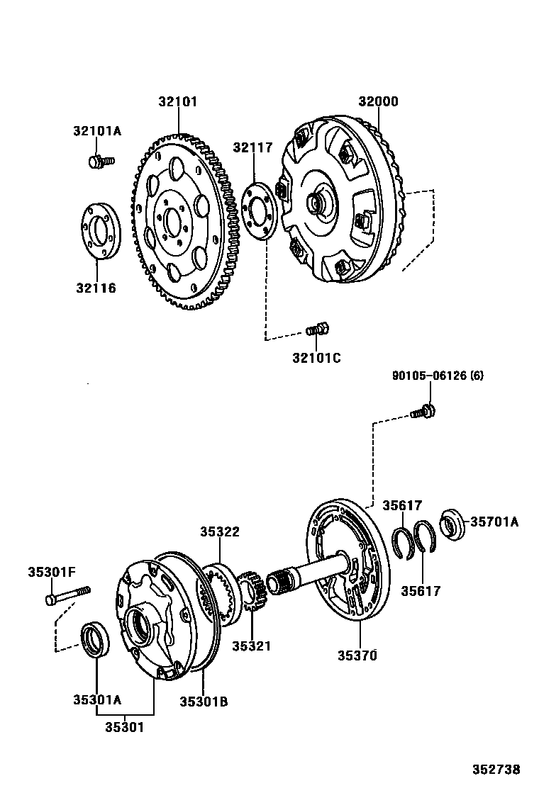 3502 — TORQUE CONVERTER, FRONT OIL PUMP & CHAIN (ATM)