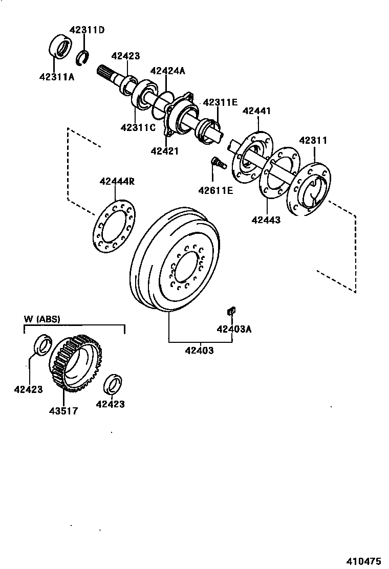 4102 — REAR AXLE SHAFT & HUB