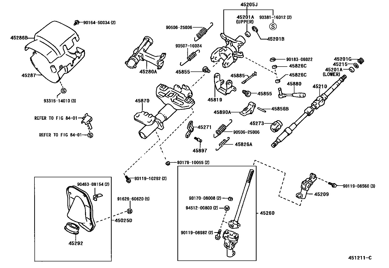 4501 — STEERING COLUMN & SHAFT