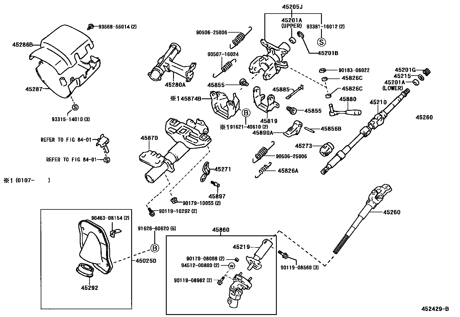 4501 — STEERING COLUMN & SHAFT