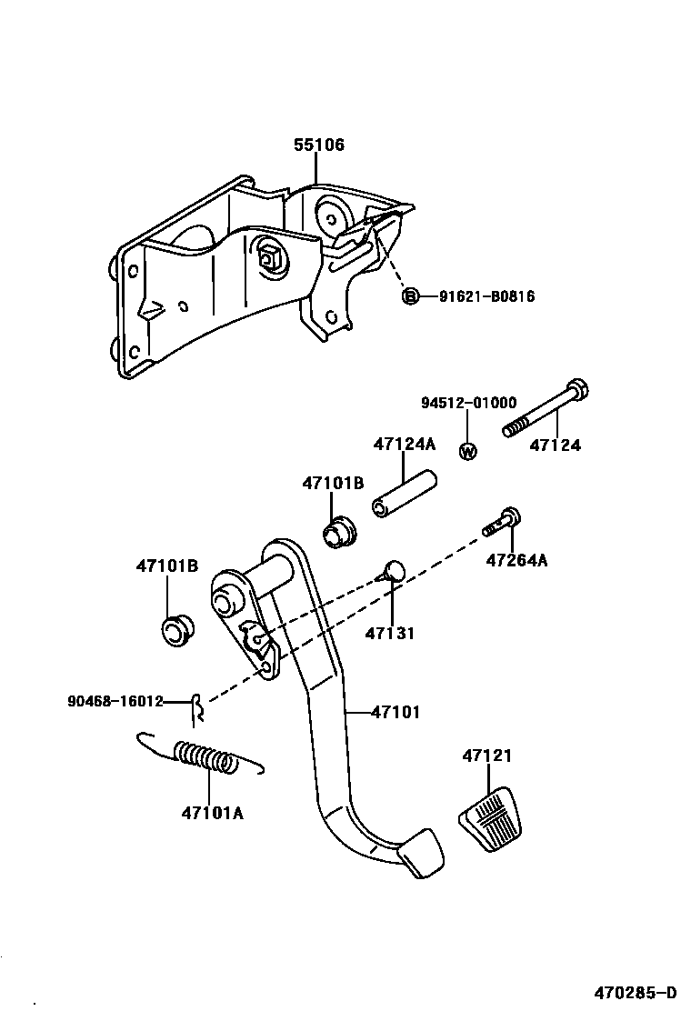4701 — BRAKE PEDAL & BRACKET