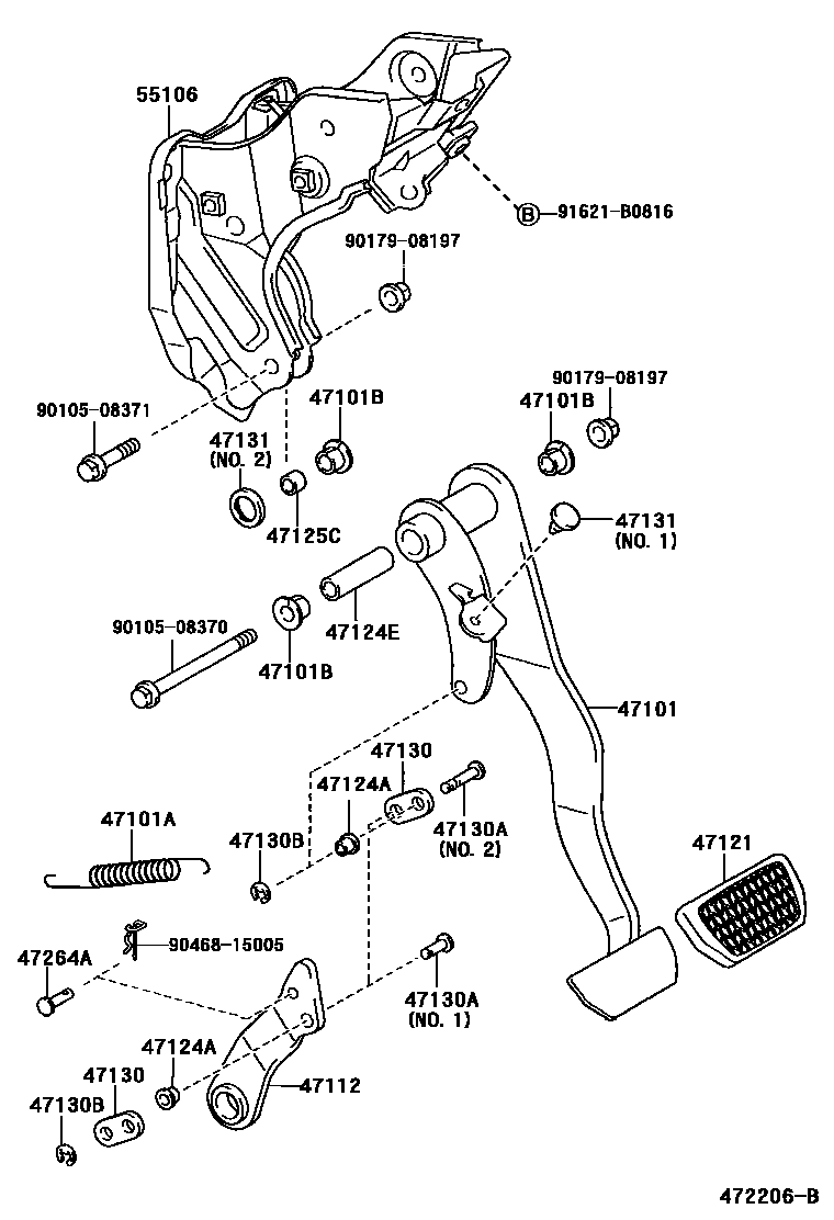 4701 — BRAKE PEDAL & BRACKET
