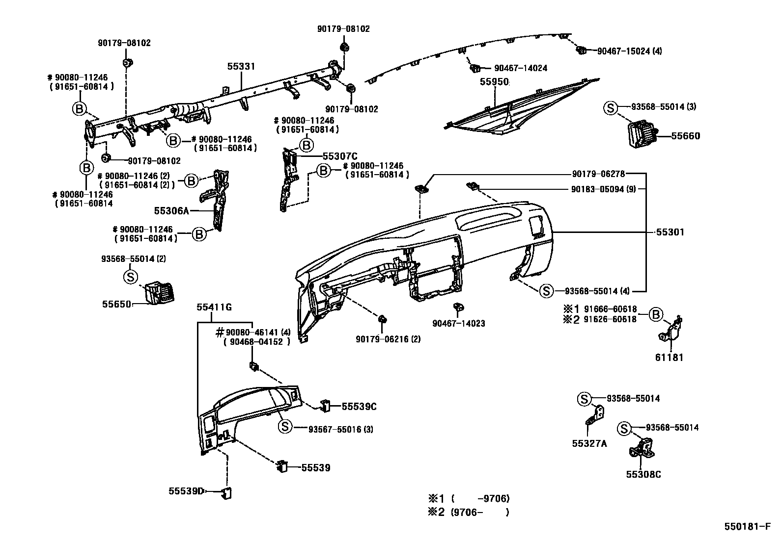 5551 — INSTRUMENT PANEL & GLOVE COMPARTMENT