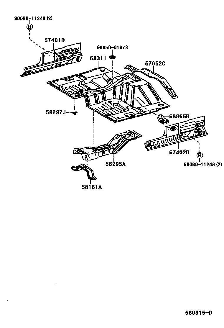 5852 — REAR FLOOR PANEL & REAR FLOOR MEMBER