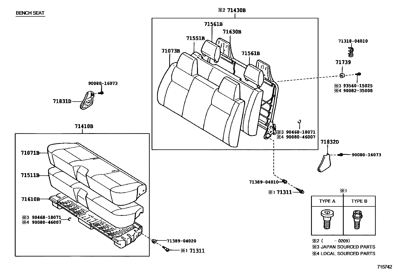 7151 — SEAT & SEAT TRACK