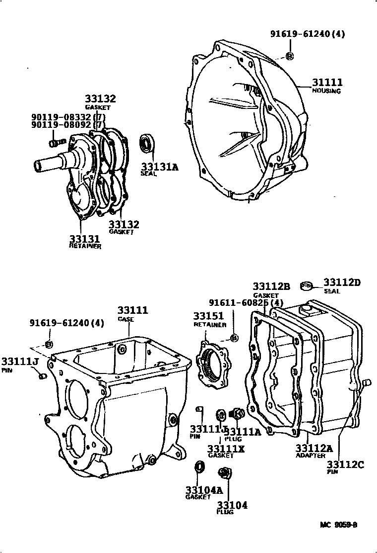 3302 — CLUTCH HOUSING & TRANSMISSION CASE (MTM)