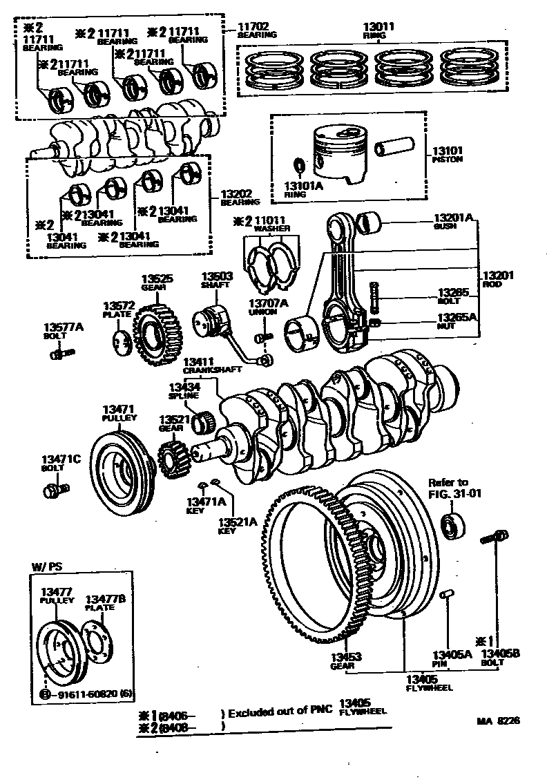 1301 — CRANKSHAFT & PISTON