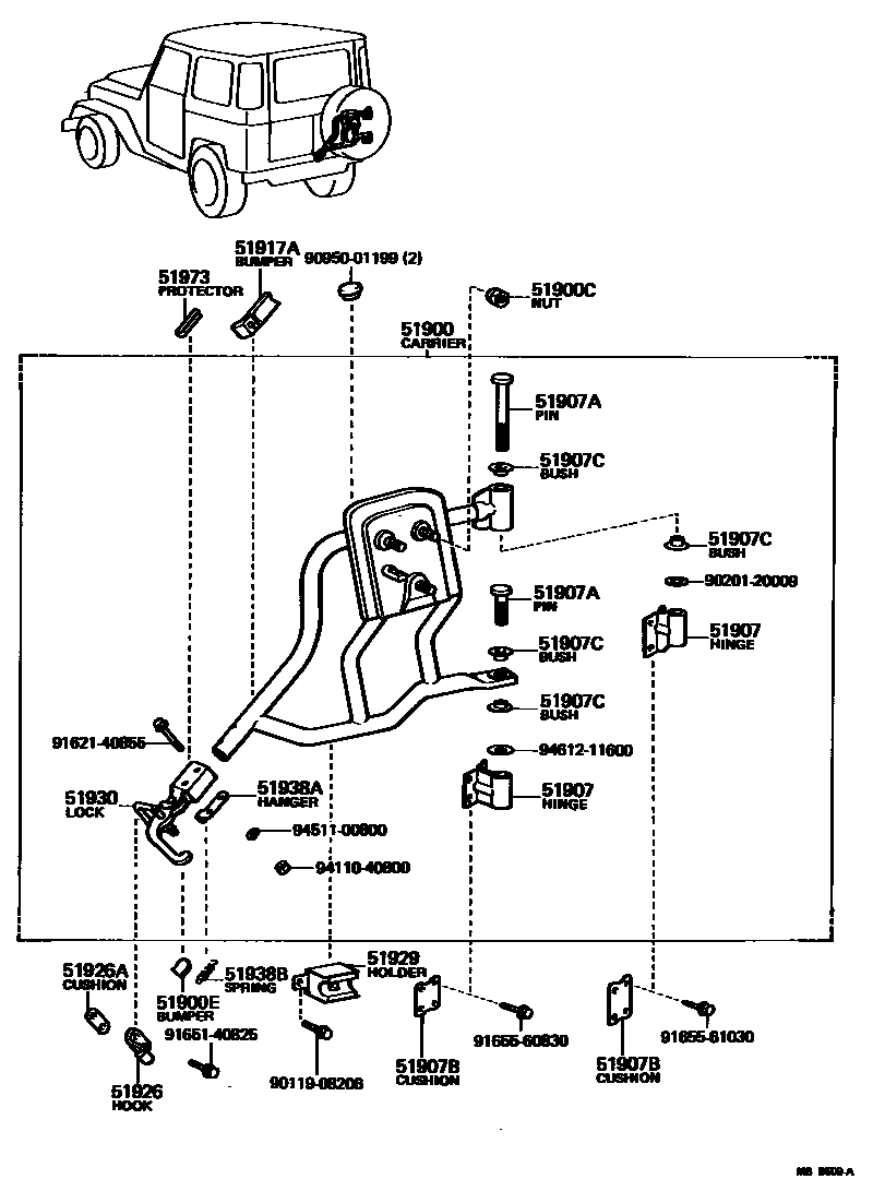 5153 — SPARE WHEEL CARRIER