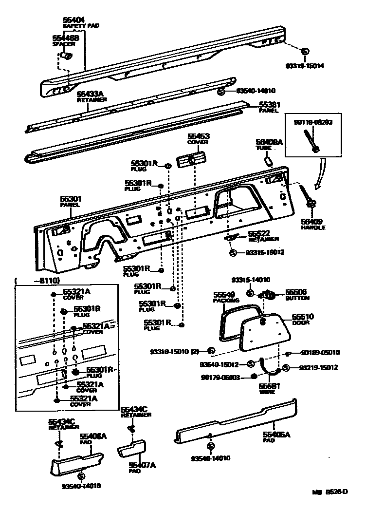5551 — INSTRUMENT PANEL & GLOVE COMPARTMENT