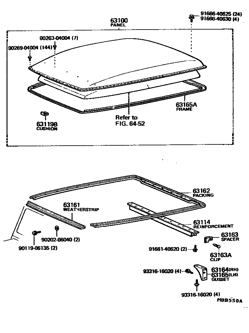 6153 — ROOF PANEL & BACK PANEL