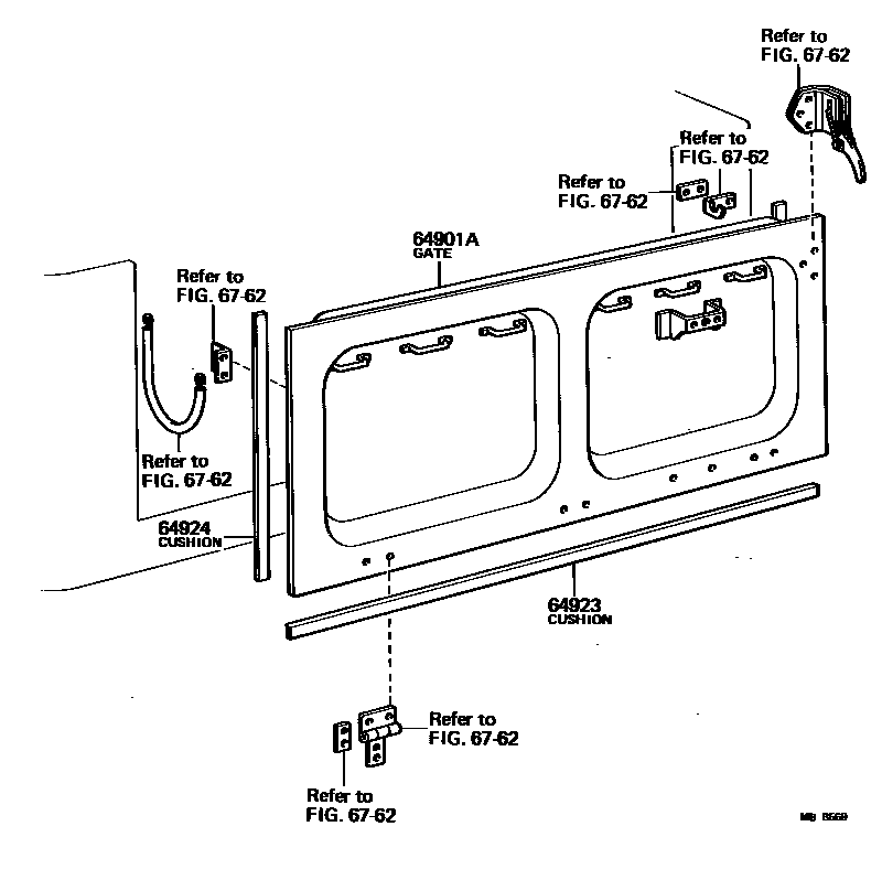 6761 — BACK DOOR PANEL & GLASS