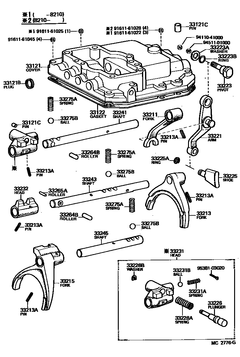3307 — GEAR SHIFT FORK & LEVER SHAFT (MTM)