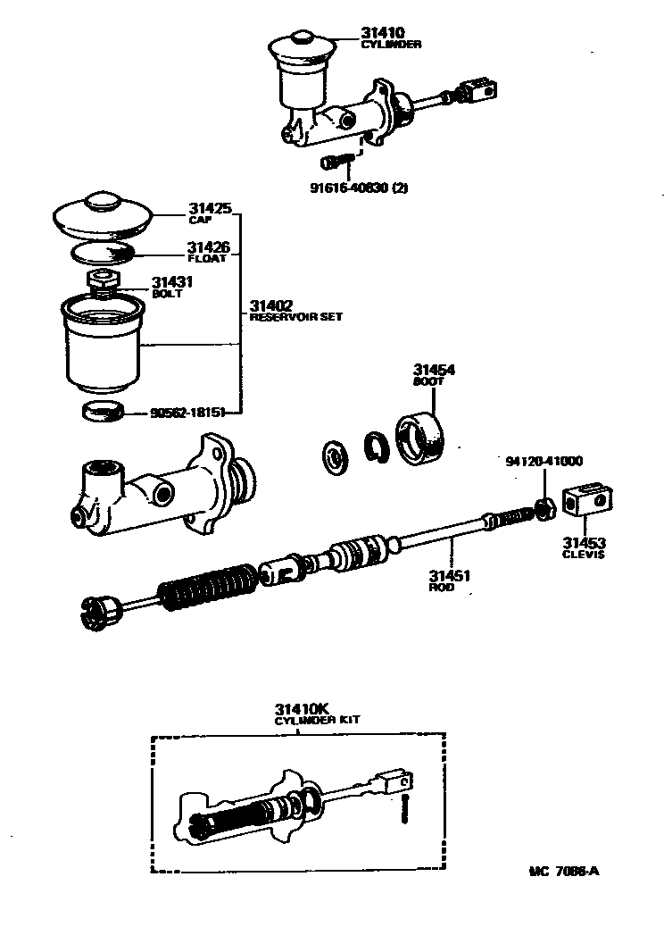 3103 — CLUTCH MASTER CYLINDER
