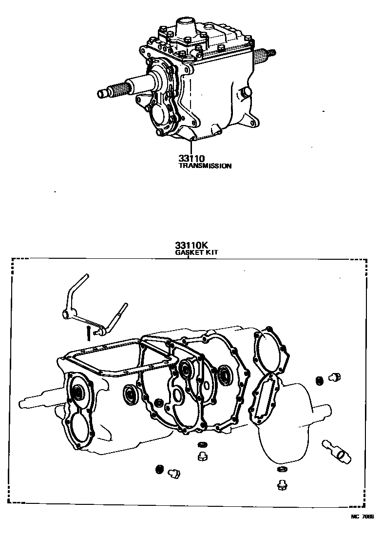 3301 — TRANSAXLE OR TRANSMISSION ASSY & GASKET KIT (MTM)