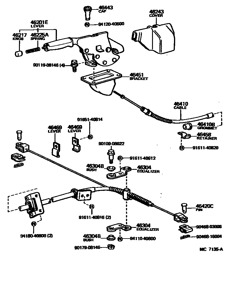 4601 — PARKING BRAKE & CABLE