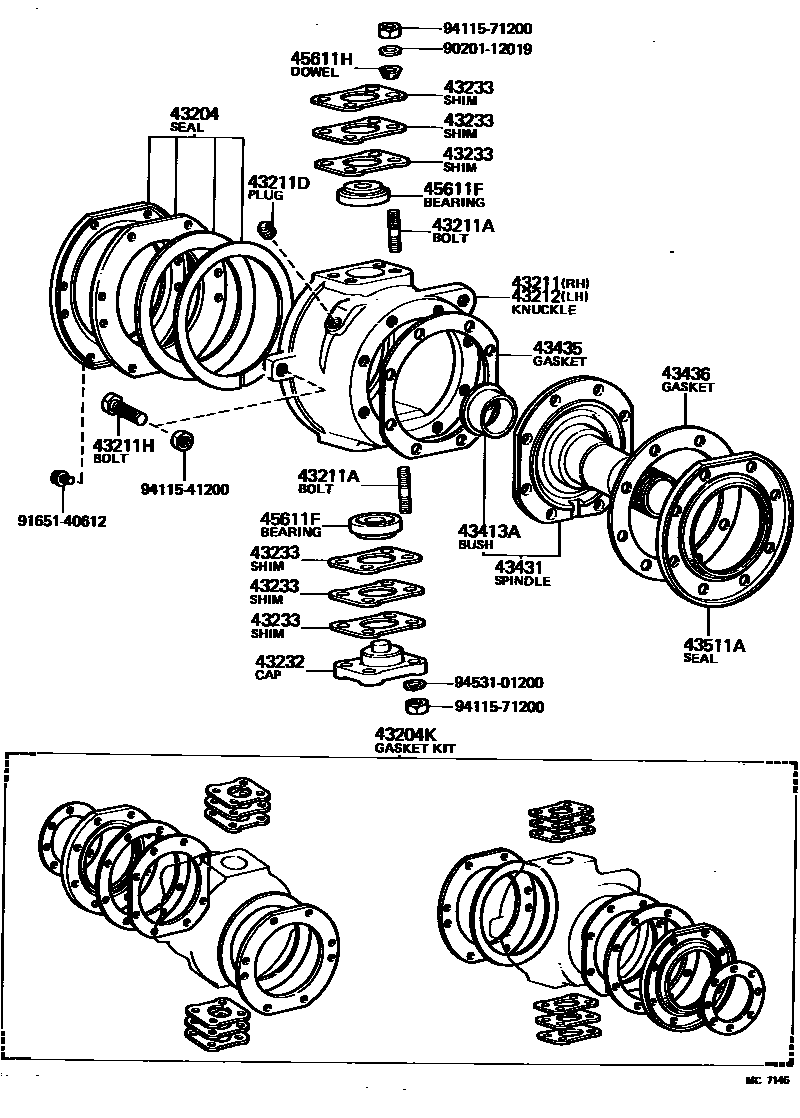 4802 — FRONT AXLE ARM & STEERING KNUCKLE